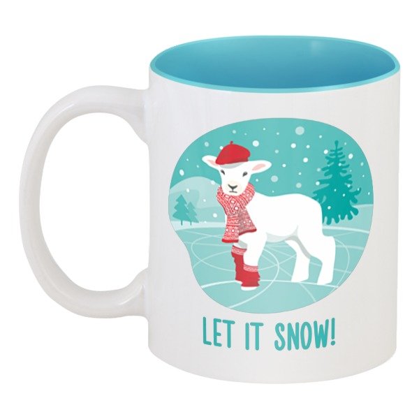 Printio Кружка цветная внутри Let it snow!