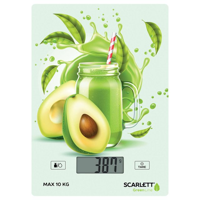 кухонные весы SCARLETT SC-KS57P74 10 кг Авокадо