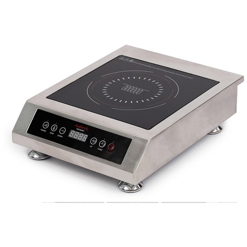 Индукционная плита профессиональная Amberly Gourmet без импульсного режима 3,5 кВт (3500 Вт) функция подержания температуры шаг 100 Ватт