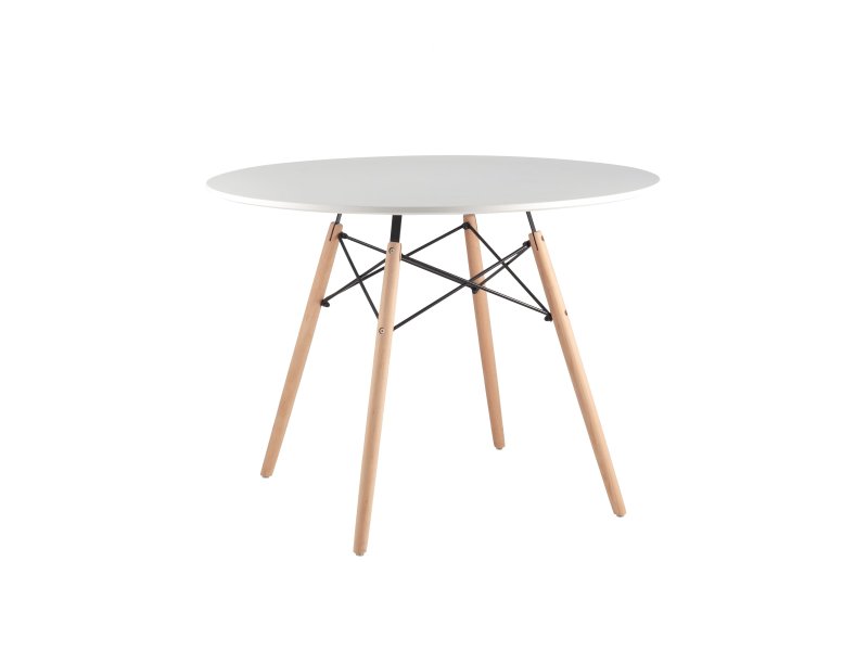 Стол круглый Stool Group DSW D100 Белый  Белый, Массив бука