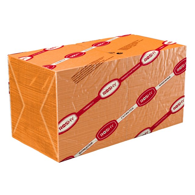 салфетки ROSHY Оранжевые 1-слойные 24х24см 400шт