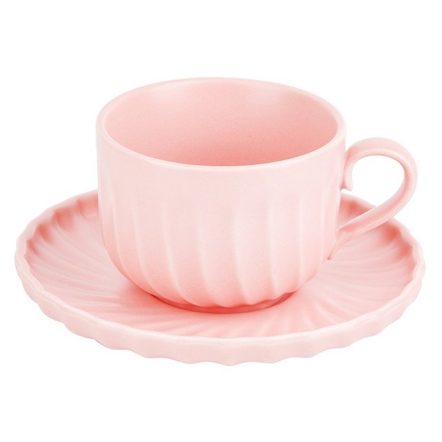 чашка с блюдцем NOUVELLE HOME Fresh Taste Light pink 220мл фарфор
