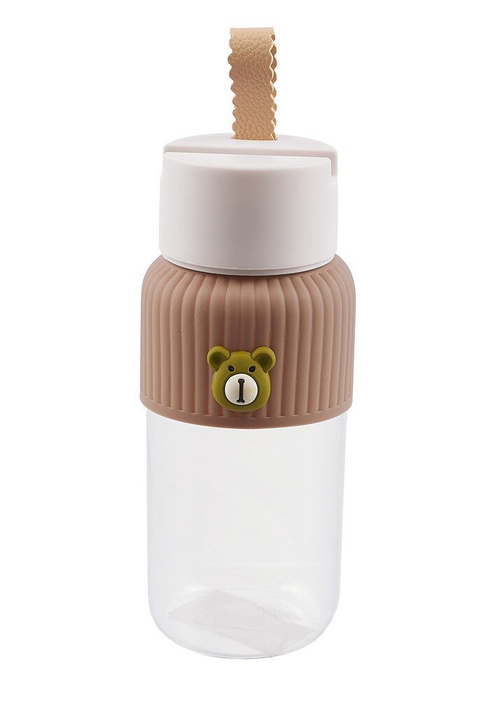 Бутылка с силиконовой накладкой Мишка (стекло) (460 мл) (12-07229-GJ75D)