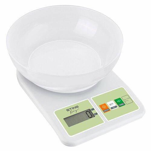 STINGRAY ST-SC5109A белый/зеленый весы кухонные со встроенным термометром