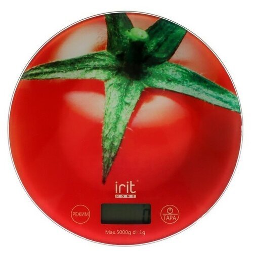 IRIT Весы кухонные Irit IR-7238, электронные, до 5 кг, рисунок 'Помидор'