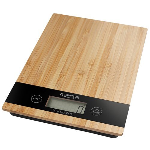 Кухонные весы MARTA MT-1639 new, бамбук