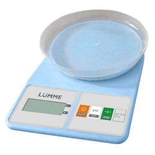 LUMME LU-SC1361 голубой аквамарин весы кухонные сенсор
