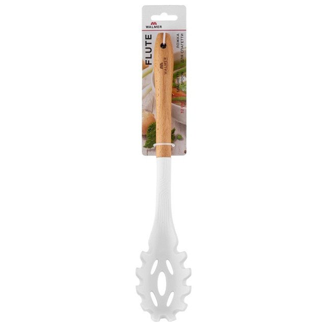 ложка для спагетти WALMER Flute 32см силикон, дерево